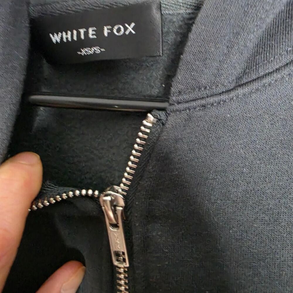 White-fox-boutique Women's Black and Grey Hoodie - Picture 3 of 8